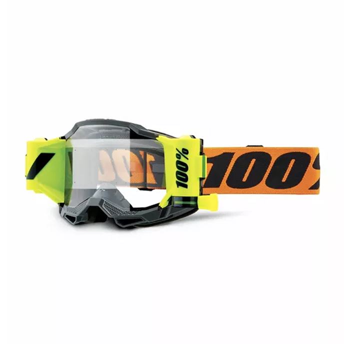 100% MX Goggles Accuri 2 Roll Off Forecast Flo Orange Clear